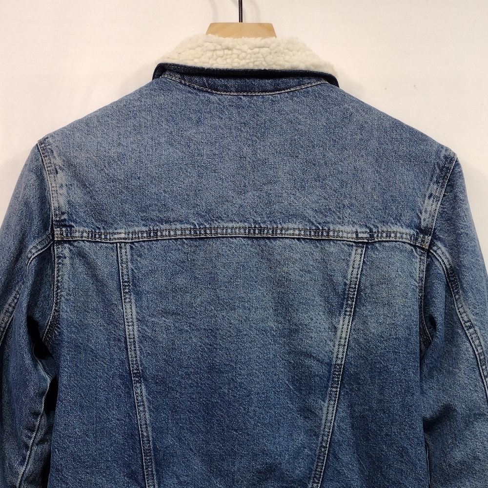 NWOT Zara Kids Fleece Lined Denim Jacket Size  11/12 Blue Boho Retro 90s Y2K - Picture 6 of 9